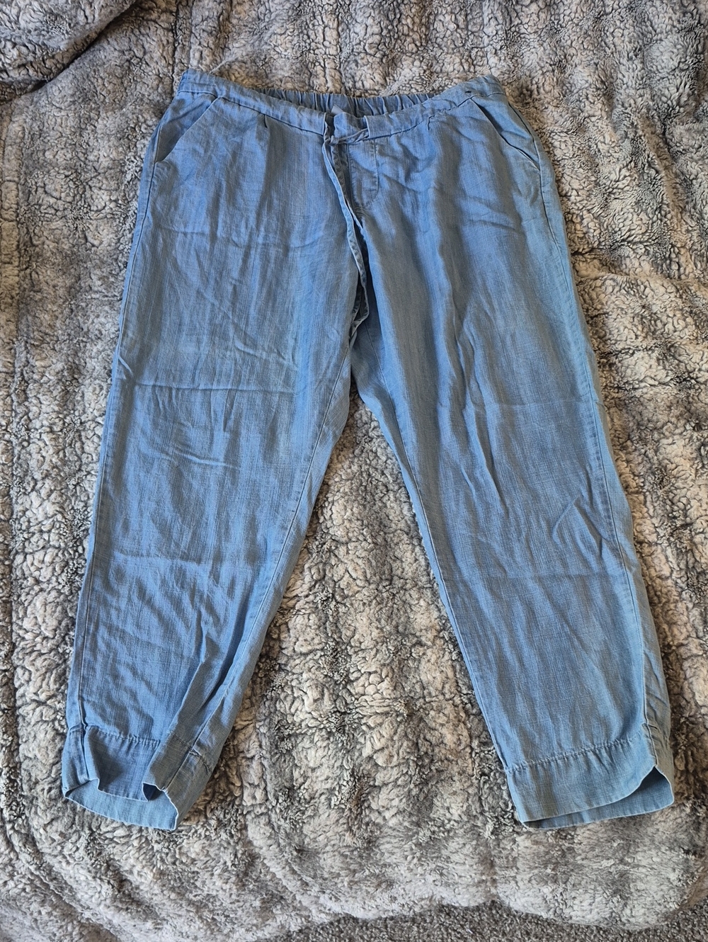 Soho 🖤 Light Blue Elastic-Waist Wide Leg Pants (817)